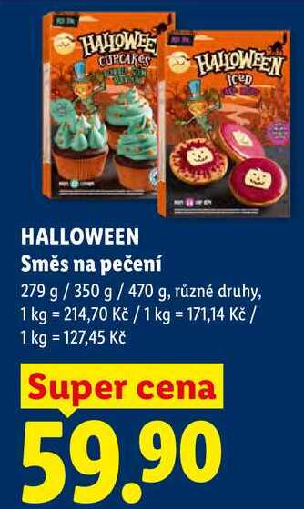 HALLOWEEN Směs na pečení, 279 g/350 g/470 g, různé druhy