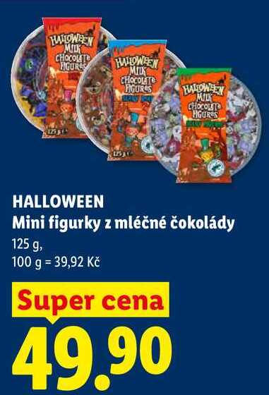 HALLOWEEN Mini figurky z mléčné čokolády, 125 g
