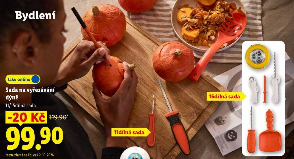 Sada na vyřezávání dýně, 11/15dílná sada