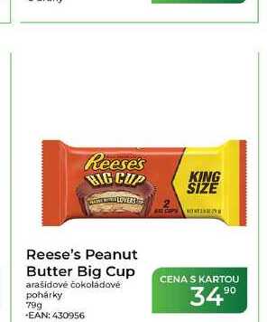 Reese's Peanut Butter Big Cup arašídové čokoládové pohárky 79g