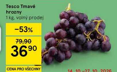 Tesco Tmavé hrozny, 1 kg 