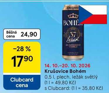 Krušovice Bohém, 0,5 l