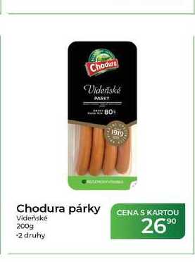 Chodura párky Vídeňské 200g