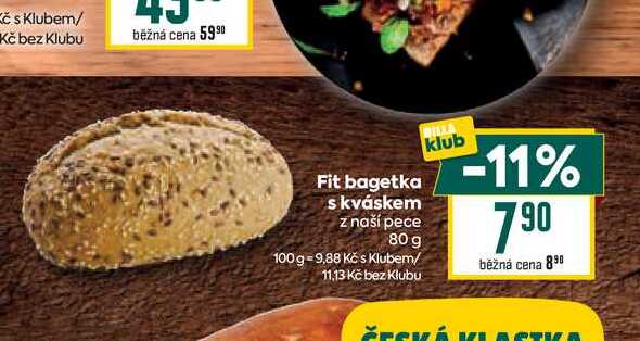 Fit bagetka s kváskem z naší pece 80 g 
