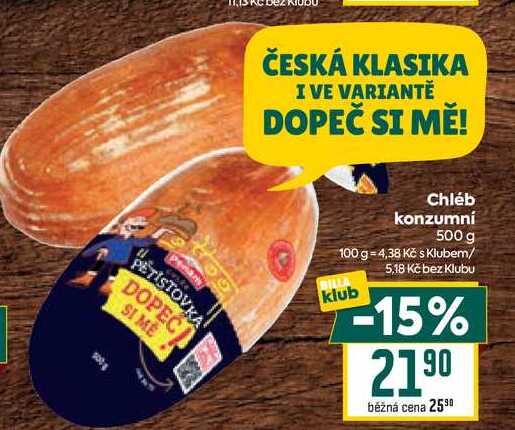 Chléb konzumní 500 g 