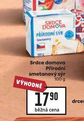 Srdce domova Přírodní smetanový sýr 100 g 