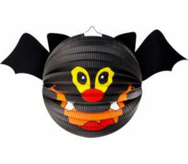 Lampion se žárovkou netopýr 25 cm