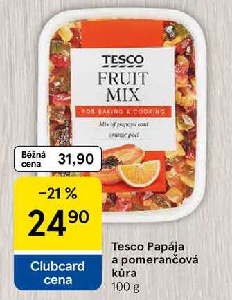 Tesco Papája a pomerančová kůra, 100 g 