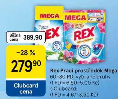 Rex Prací prostředek Mega, 60-80 PD, vybrané druhy