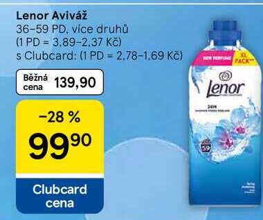 Lenor Aviváž, 36-59 PD, více druhů 