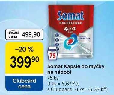 Somat Kapsle do myčky na nádobí, 75 ks