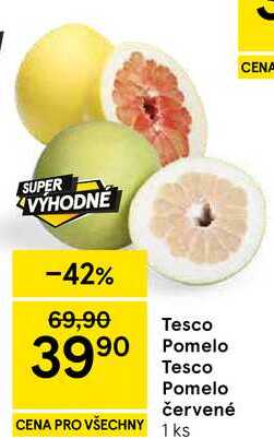 Tesco Pomelo červené, 1 ks