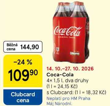 Coca-Cola, 4x 1.5 l