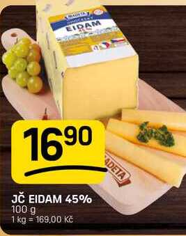 JČ EIDAM 45% 100 g
