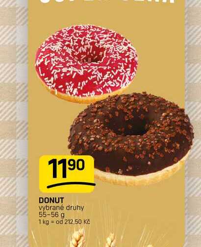 DONUT vybrané druhy 55-56 g