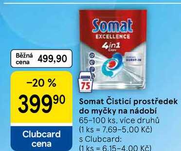Somat Čisticí prostředek do myčky na nádobí, 65-100 ks, více druhů