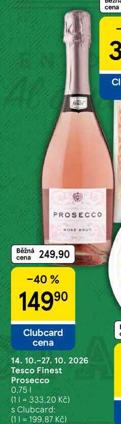 Tesco Finest Prosecco, 0,75 l