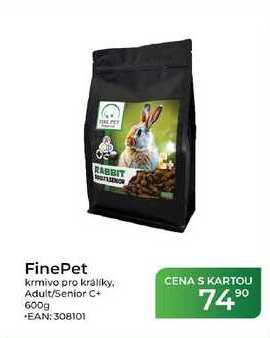 FinePet krmivo pro králíky, Adult/Senior C+ 600g