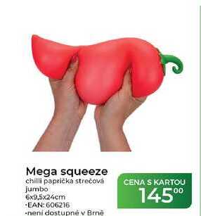 Mega squeeze chilli paprička strečová jumbo 6x9,5x24cm