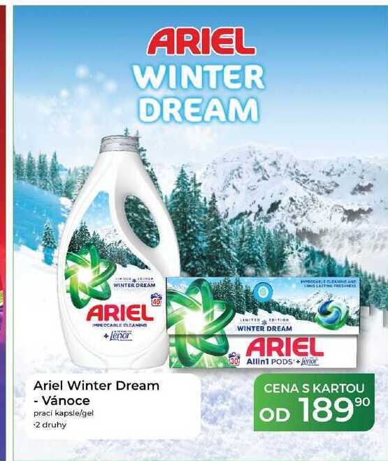 Ariel Winter Dream - Vánoce prací kapsle/gel 2 druhy