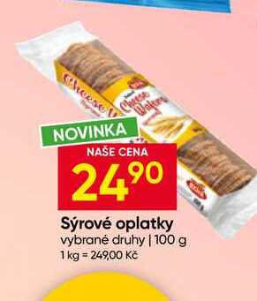 Sýrové oplatky vybrané druhy 100 g