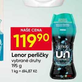 Lenor Unstoppables Vonné Perličky 195g, vybrané druhy