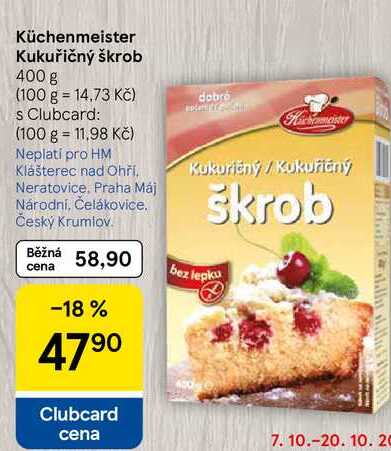 Küchenmeister Kukuřičný škrob, 400 g  