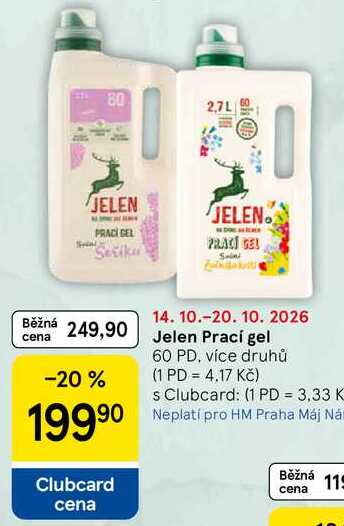Jelen Prací gel, 60 PD