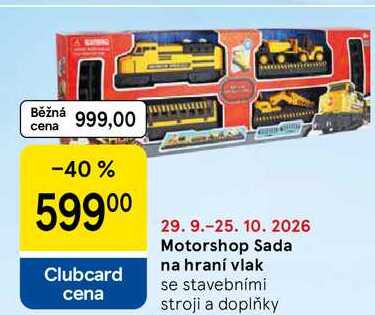 Motorshop Sada na hraní vlak, se stavebními stroji a doplňky 