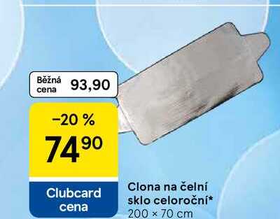 Clona na čelní sklo celoroční, 200 x 70 cm