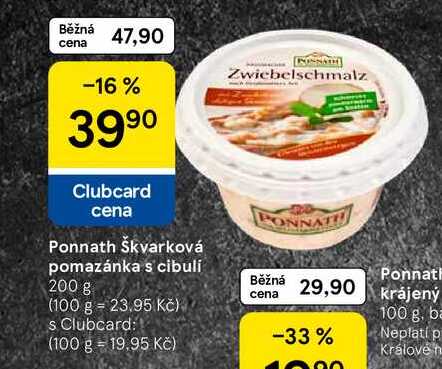 Ponnath Škvarková pomazánka s cibuli, 200 g