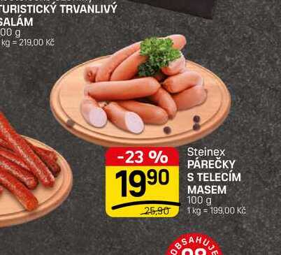 PÁREČKY S TELECÍM MASEM 100 g