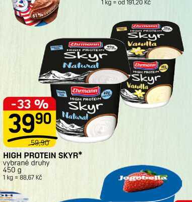 HIGH PROTEIN SKYR* vybrané druhy 450 g