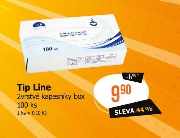 Tip Line 2vrstvé kapesníky box 100 ks 