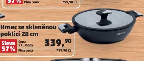 Hrnec se skleněnou poklicí 28 cm