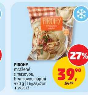 PIROHY mražené s masovou, brynzovou náplní 450 g