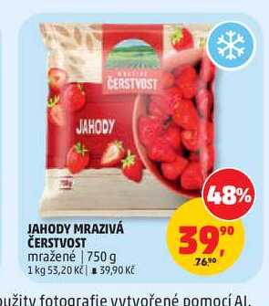 JAHODY MRAZIVÁ ČERSTVOST mražené 750 g