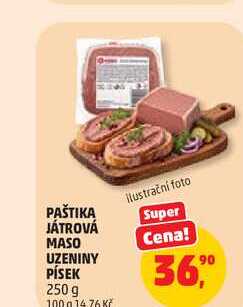 PAŠTIKA JÁTROVÁ MASO UZENINY PÍSEK 250 g