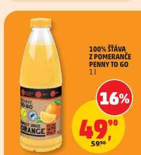 ŠŤÁVA Z POMERANČE PENNY TO GO 1l