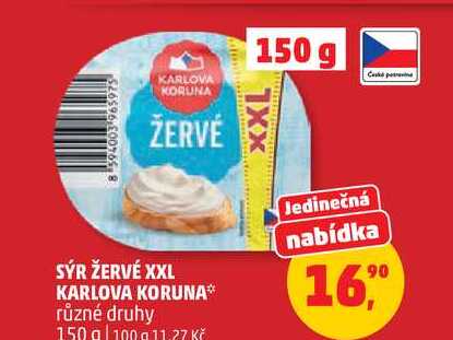 KARLOVA KORUNA SÝR ŽERVÉ 150 g