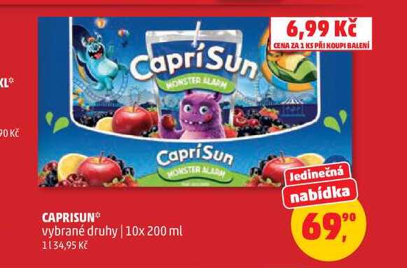 CAPRISUN vybrané druhy 10x 200 ml