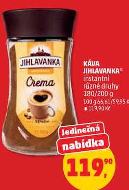 JIHLAVANKA instantní různé druhy 180/200 g