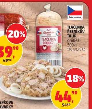 ŘEZNÍKŮV TALÍŘ TLAČENKA drůbeží 500 g