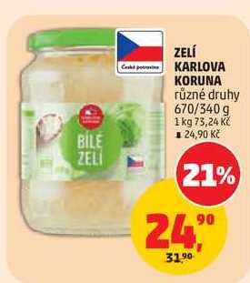 KARLOVA KORUNA BÍLÉ ZELÍ 670/340 g