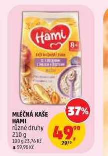 HAMI MLÉČNÁ KAŠE různé druhy 210 g