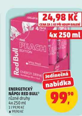RED BULL různé druhy 4x 250 ml 