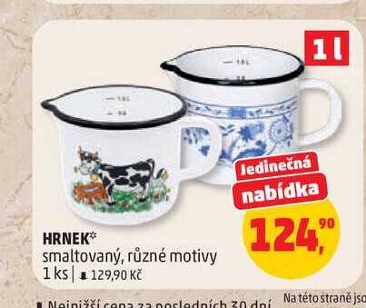 HRNEK smaltovaný, různé motivy 1 ks