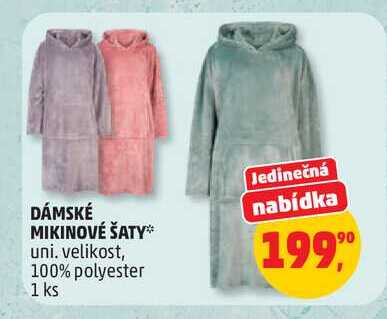 DÁMSKÉ MIKINOVÉ ŠATY uni. velikost, 100% polyester
