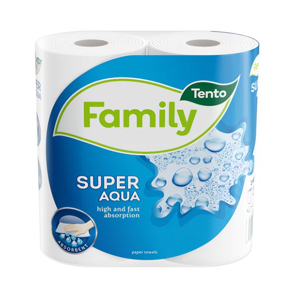 Tento Family Super Aqua Papírové utěrky 2vrstvé, 2 role