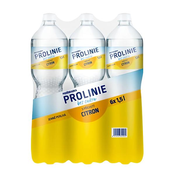 Poděbradka ProLinie Jemně perlivá citron 6 x 1,5 L